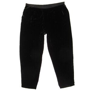 NWT Eileen Fisher Ankle Length Pant in Black Velvet Tapered Pull-on Pants XL
